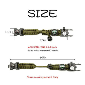 Outdoor Survival LED Paracord Bracelet