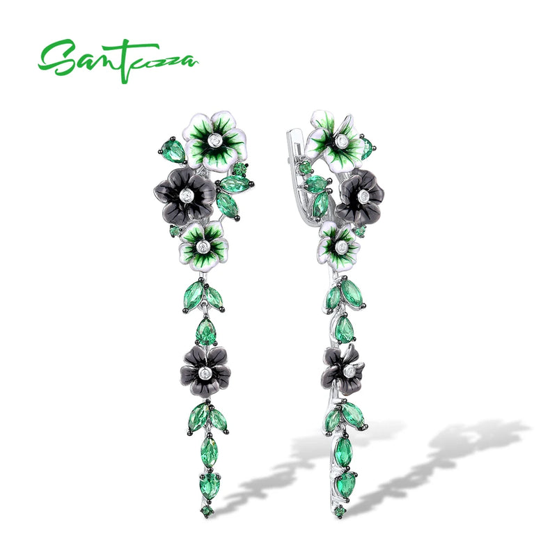 Flower Bloom 925 Silver Earrings