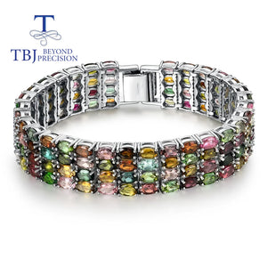 Rainbow Tourmaline (925 Sterling) Bracelet