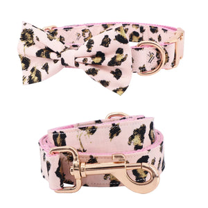 PET Pink Leopard Collar Set for Girls