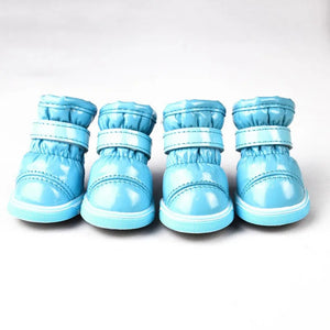 Warm Winter Pet Shoes for Winter (4 Pcs/Set)