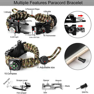 Outdoor Survival LED Paracord Bracelet