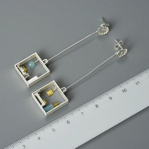 Lazy Cat  925 Sterling Earrings