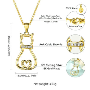 Cat Lady Sterling/Gold Necklaces