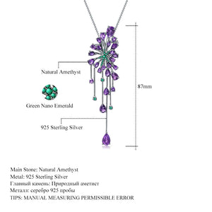 Purple Amethyst (925 Sterling Silver) Necklace (USA)