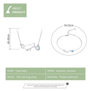 Cat & Ball 925 Sterling Set