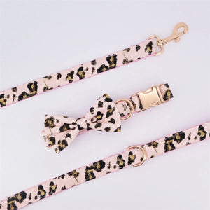 PET Pink Leopard Collar Set for Girls