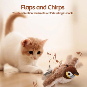 Chirping Dancing Bird Toy for Cats