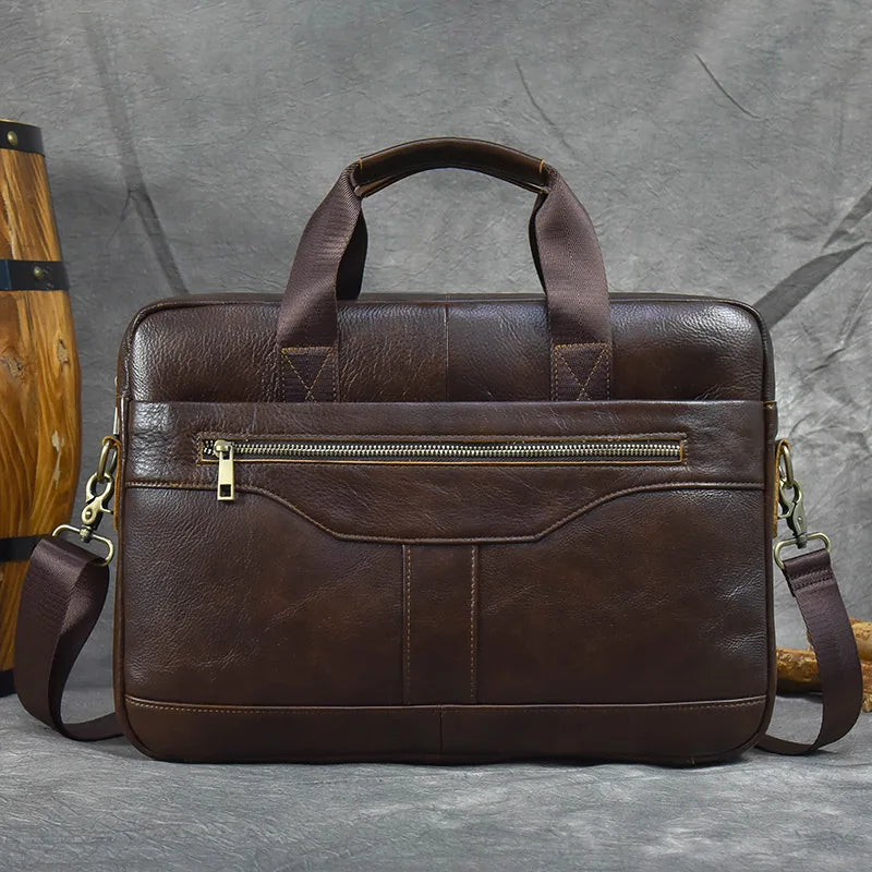 Men's Briefcase Genuine Leather