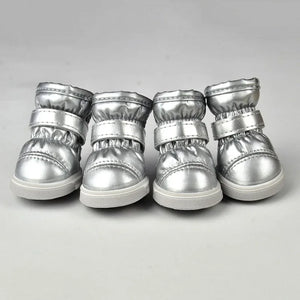 Warm Winter Pet Shoes for Winter (4 Pcs/Set)