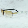 Marble Buffalo Horn Sunglasses