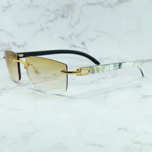 Marble Buffalo Horn Sunglasses