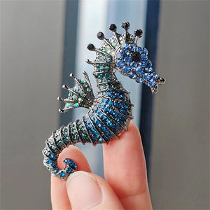 Seahorse Glitter Brooch