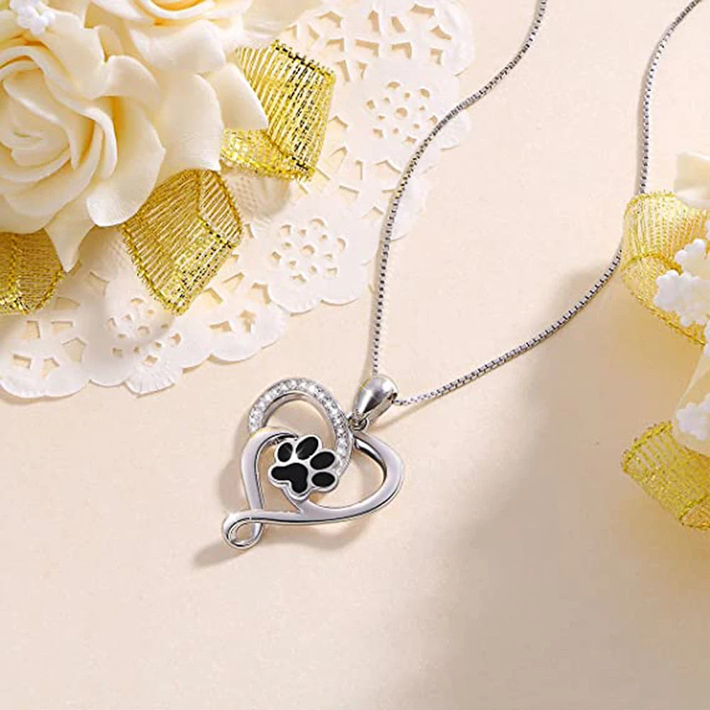 Paw-Heart Design Necklace