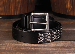 Male Rivet Leather Belts