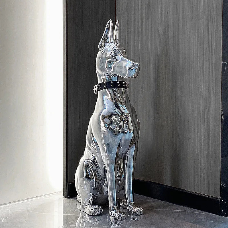 Modern Dog Statue (Electroplating)