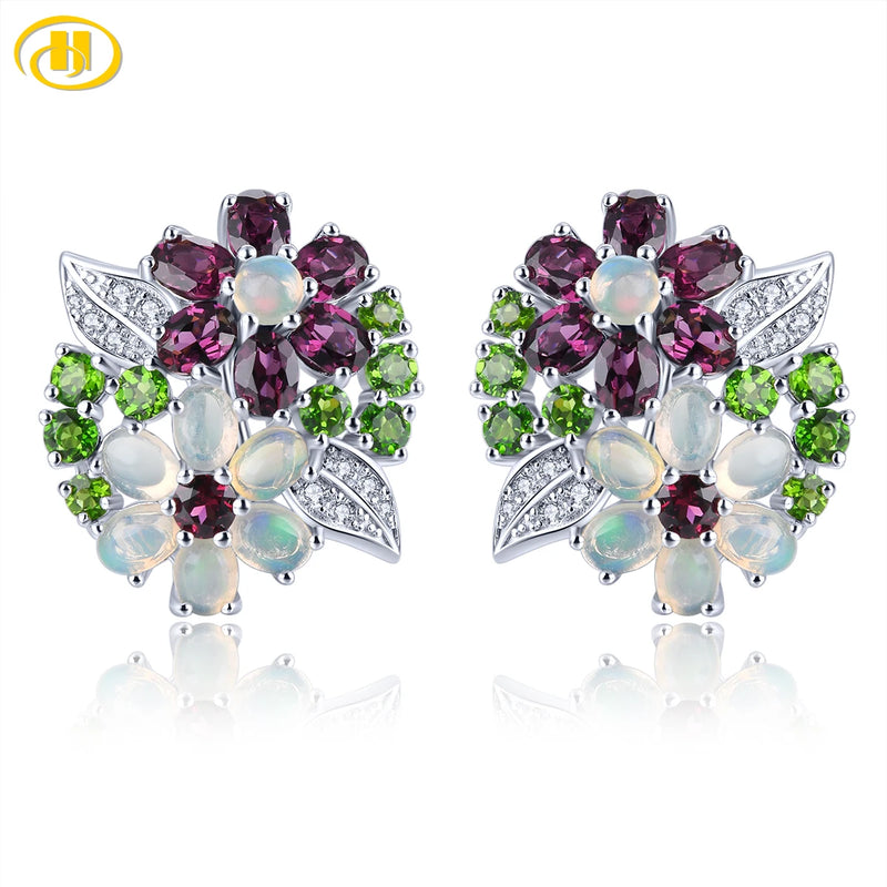 Natural Opal (Sterling Silver 5.5 Carats) Earrings