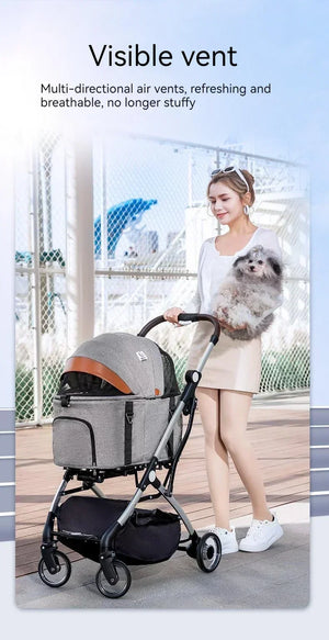 Pet Foldable Stroller (Detachable)