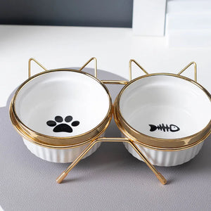 Pet Ceramic Raised Food Bowls