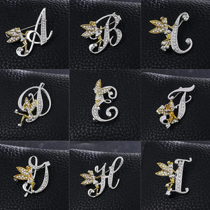 Angel Initial/Letter Brooches