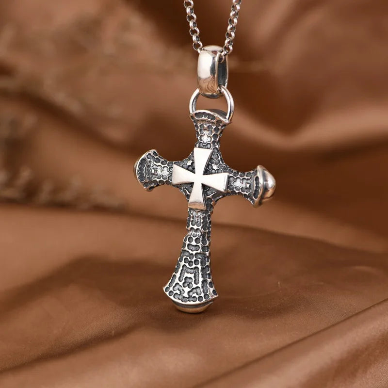 Antique Sterling Cross Pendant