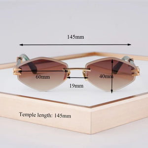 Classic Rimless UV400 Designer Sunglasses