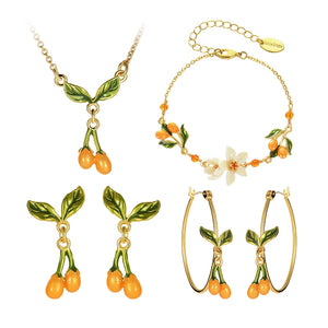 Orange Blossom Flower Jewelry