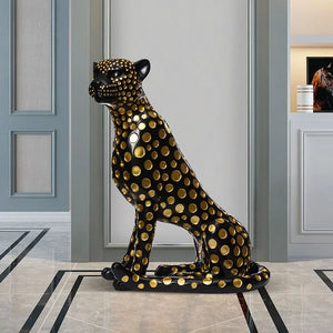 Leopard Ornament Floor Sculpture