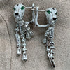 Leopard Sterling Designer Earrings