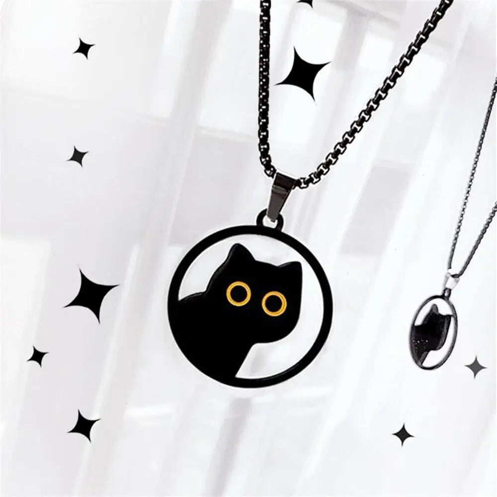 Black Cat Planet Necklace