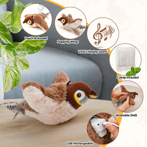 Chirping Dancing Bird Toy for Cats