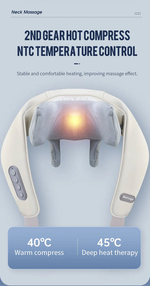 Neck & Shoulder Massager (Hands-Free-Wireless)