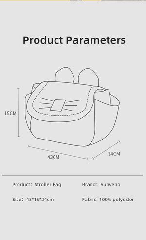 Mommy/Cat Design - Diaper Stroller Bag (USA Warehouse)