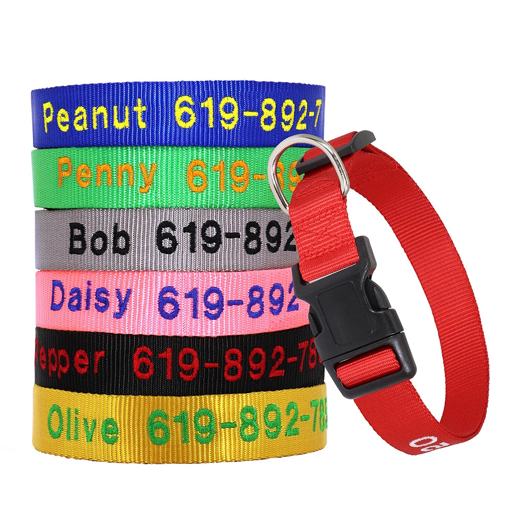 Custom Nylon Embroidered Pet Collar