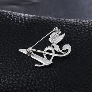 Angel Initial/Letter Brooches