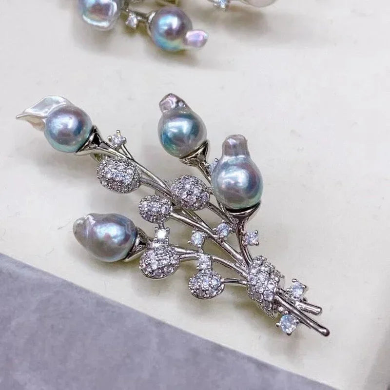 Baroque Pearl Brooch