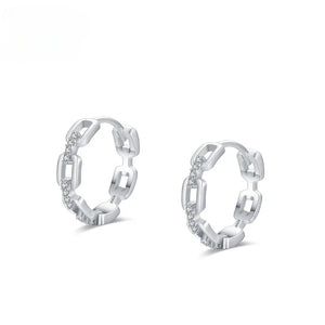 Silver Chain 925 Sterling Earrings