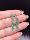 Genuine Natural Emerald Drop Earrings