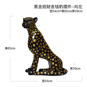 Leopard Ornament Floor Sculpture