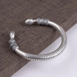 Tibetan Sterling Silver Cuff Bracelet