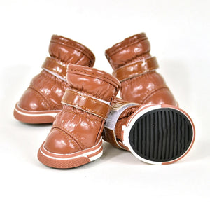 Warm Winter Pet Shoes for Winter (4 Pcs/Set)