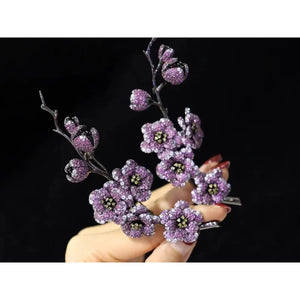 PLUM BLOSSOM 925 Silver Brooch