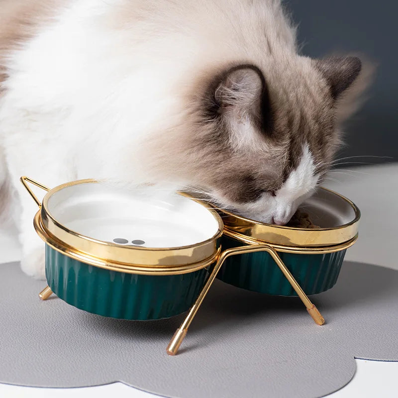 Pet Ceramic Raised Food Bowls