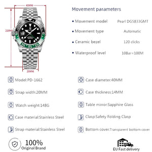 PAGANI GMT Design Men's Watch