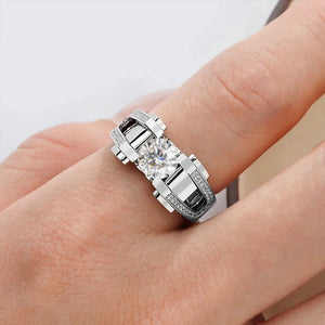 Moissanite Men's 1ct/2ct Diamond Ring