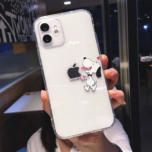 Snoopy Cute Transparent iPhone Cases