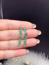 Genuine Natural Emerald Drop Earrings