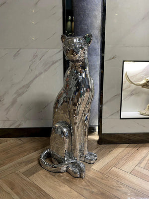 Cheetah Floor Statue Decor