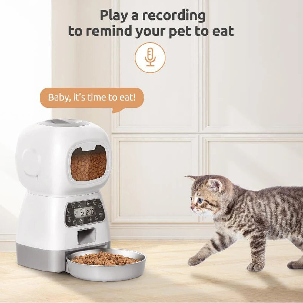 Pet Feeder Auto 3.5L (Voice Record)