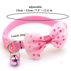 Pet Bow & Bell Collars (Adjustable)